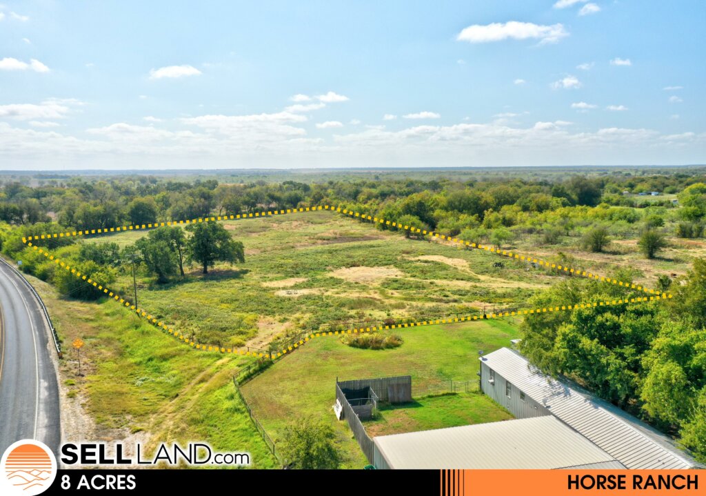 We purchased this 8 acre lot of land in Perrin, Texas. The owners were out of state and we paid cash and closed fast.